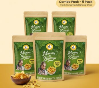 Delicious Banana Chips Fresh Snack Pack 70GM (Pack of 5) – Mummy Ne Banaya