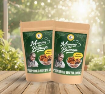Mummy ne Banaya Gujarati Bhakarwadi, Homemade Snack, 125g Prepared with Love Healthy Snacks for Adults & Kids | Gluten Free | No Artificial Colors or Preservatives, Freshly Made, Ready to Eat, Crunchy Masala Flavor – 125g Pack of 2
