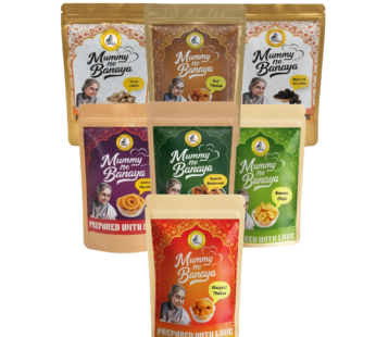Mummy Ne Banaya Everything Pack Small (Til ke Laddu White & Black, Thekua Gud & Sugar, Banana Chips, Murukku and Bhakarwadi