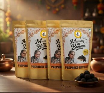 Mummy ne Banaya Til ke Laddu Traditional Indian Sweet, Made with Sesame Seeds and Jaggery, No Preservatives, Healthy snacks |Makar Skranti Special Snacks | Winter Laddu Homemade Recipe 250gm (Pack of 4, Til ka Ladoo)