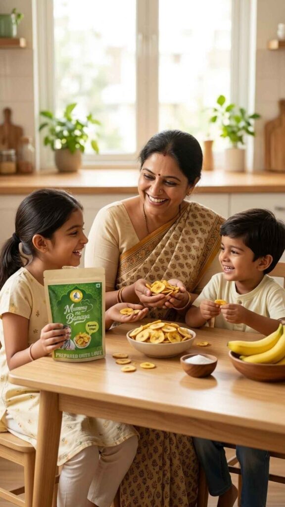 Mummy ne banaya Bananna Chips
